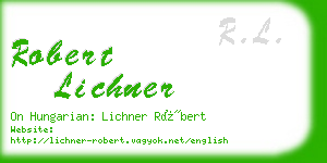 robert lichner business card